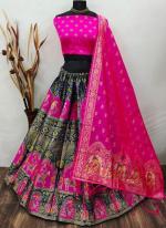 Heavy Brocade Rani Pink Festival Wear Embroidery Work Lehenga Choli( Only In Size 34 To 40)